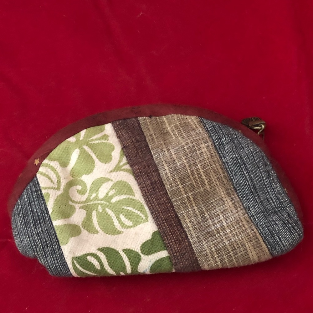 Fabric Patchwork Zip Closed Mini Wallet - image 7